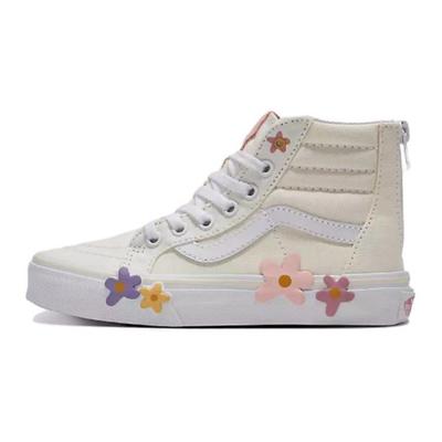 Детские кеды Sk8-Hi с низким верхом для скейтбординга Белые детские кроссовки VN000CTFC9F