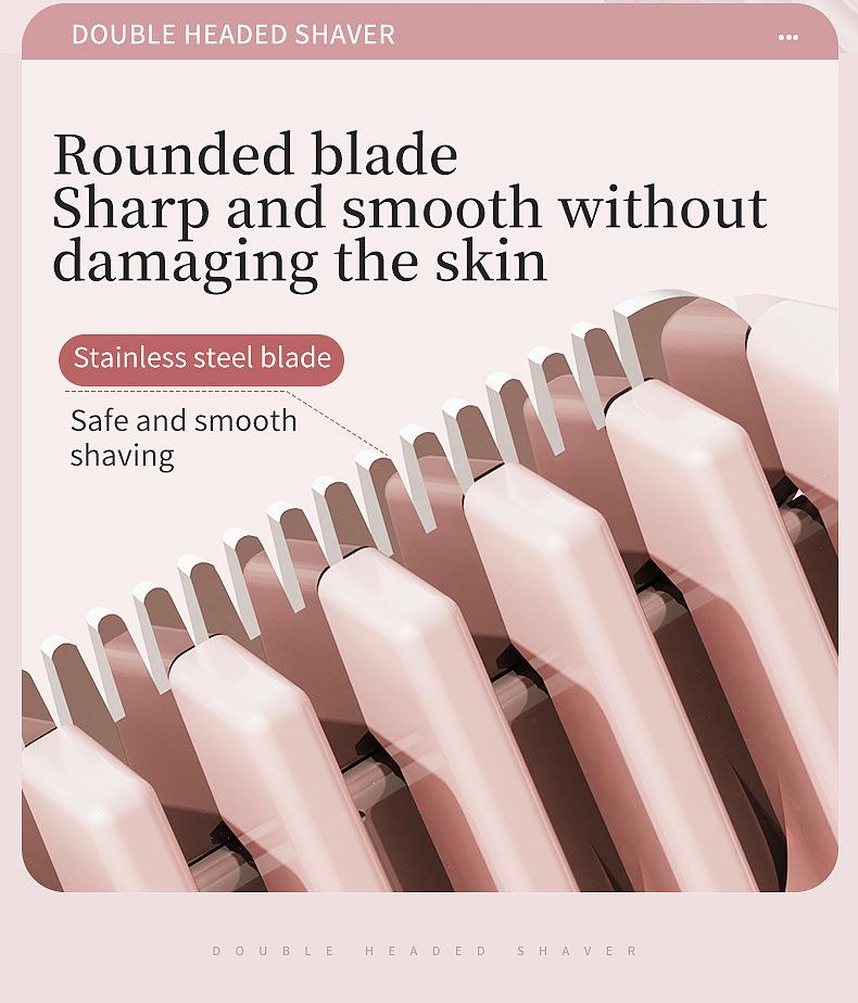 Женский электрический эпилятор с двумя головками и триммер для лобковых волос