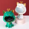 Поднос Столик Украшение Хранение Орнаменты Ключница Скульптура Кошки Хранение Ювелирных Изделий Статуэтка Счастливого Кота