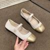 Women's Summer Footwear Gothic Round Toe Shoes for Woman 2024 Japanese Style Lolita Silver Flats Mary Jane Flat Stylish Shoe 39