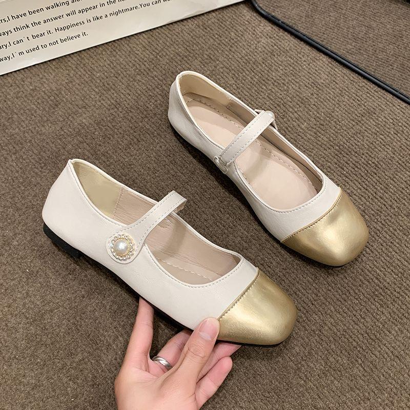 Women's Summer Footwear Gothic Round Toe Shoes for Woman 2024 Japanese Style Lolita Silver Flats Mary Jane Flat Stylish Shoe 39