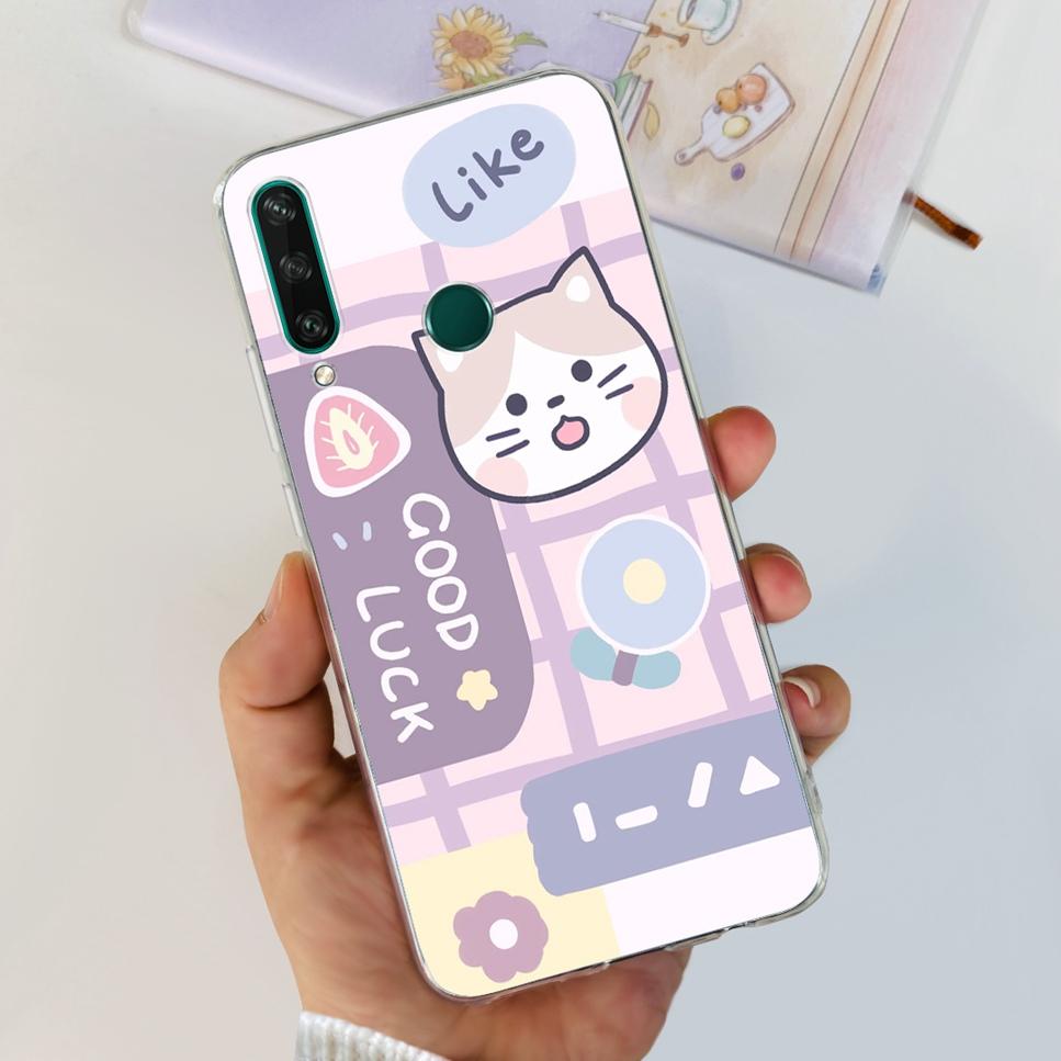 New Case For Huawei Y6p MED-LX9 Luxury Flower Love TPU Soft Silicone Back Cover For Huawei Y6p Y6P 2020 Bumper Phone Case Funda