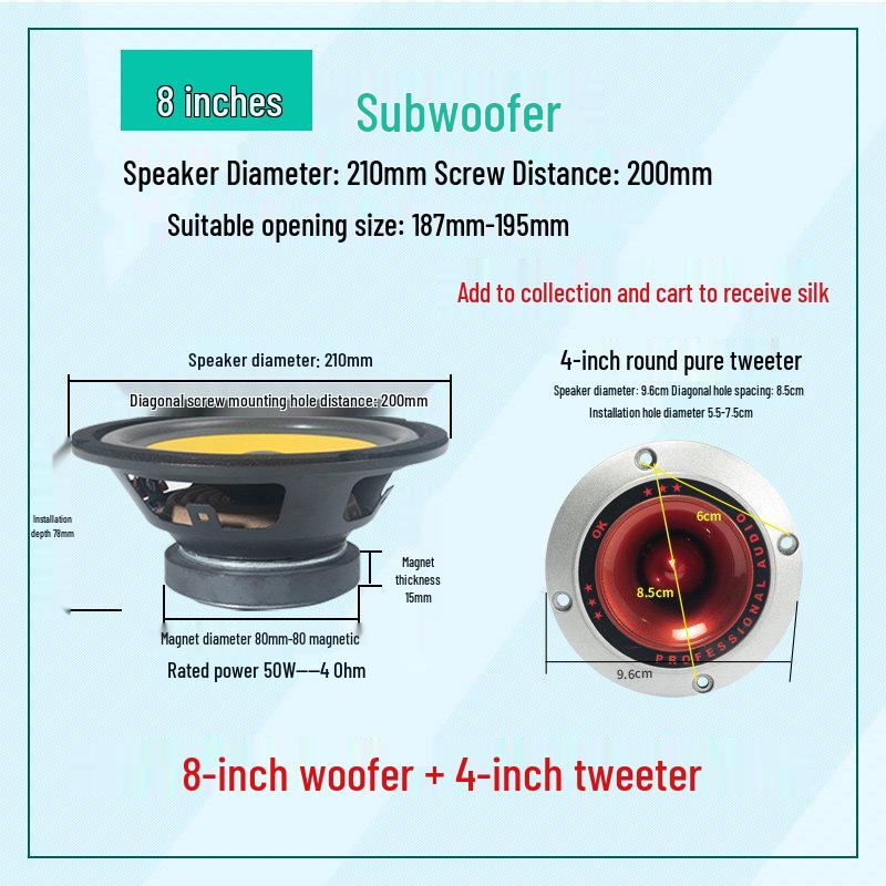 4-12 Inch Heavy Bass Car Subwoofer for Truck & Vehicle Audio