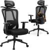 ComHoma Desk Office No Mesh Lumbar Home Chair and Adjustable Backrest 3D Get Pocket Comes with Locks Up To Elevating Armrest Chair, Chair, Telework,