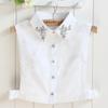 Half-Body Vest Fake Collar Shirt Women'S Cotton Versatile Beaded Shirt Fake Collar Women