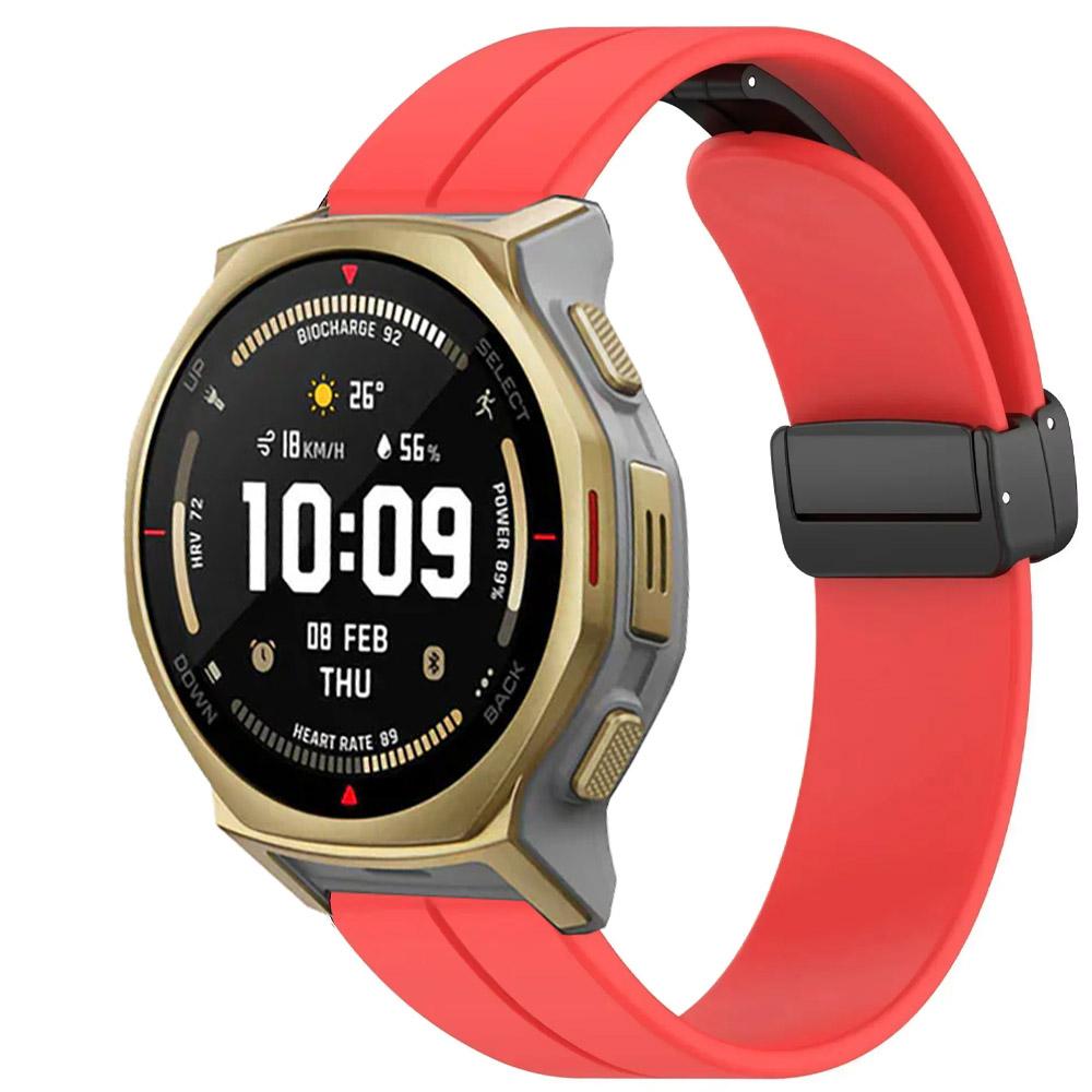 Магнитный силиконовый ремешок 22/20 мм для Amazfit T-Rex3 Pro 48/44 мм/Helio/Balance 2/Active 2 Браслет Часы Huawei 5/GT6/5 46 мм