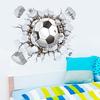 Съемная 3D футбольная треснувшая настенная наклейка для детской спальни для мальчиков, домашний декор MIT