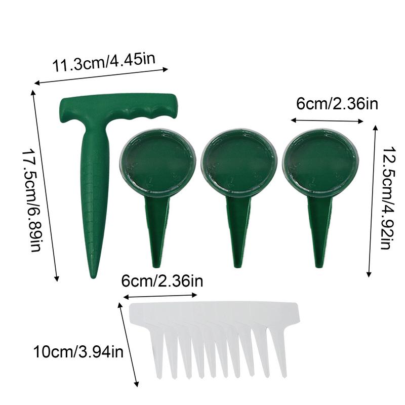 Manual Seed Dispenser Planter Tool with White Label Fluorescent Green Seeding Distributor Multifunctional Seeding Spacer tool