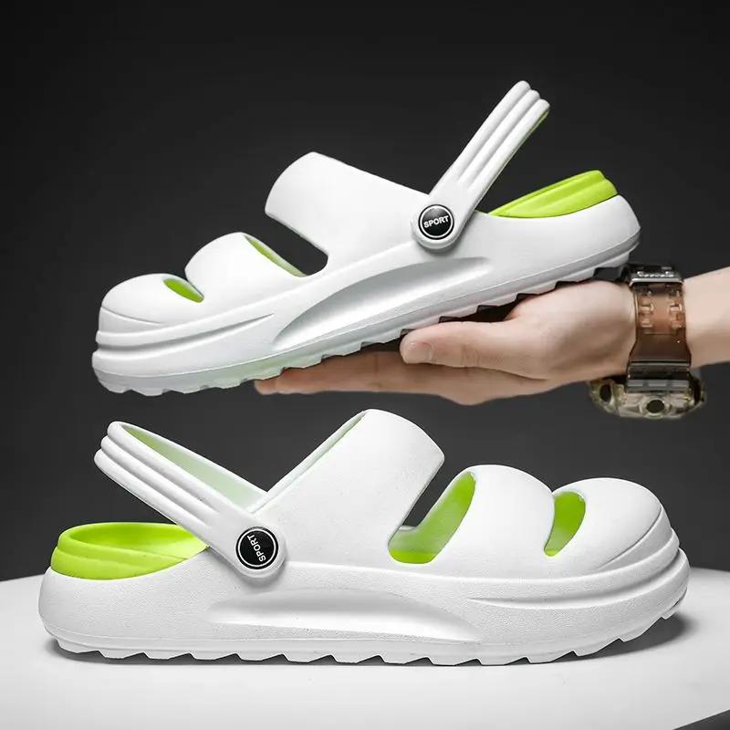Fashion Men's Shoe Platform Outdoor Male Slipper Height Mascullino Low Price 2025 Fashion Summer Sale Rubber Style Adult Pvc Fun Slides