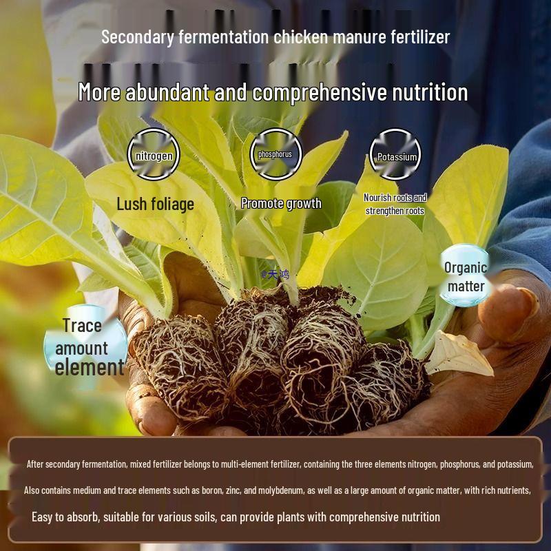 40 Jin Organic Chicken Manure: Fermented Fertilizer for Vegetables, Flowers, and Fruit Trees - Also Contains Sheep Manure and Nutrient Soil