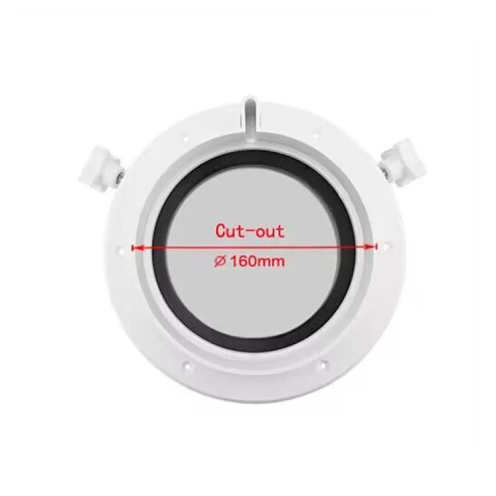 215mm Marine Boat Yacht Caravan Porthole ABS Plastic White Black Round Decorative Window Watertight Window