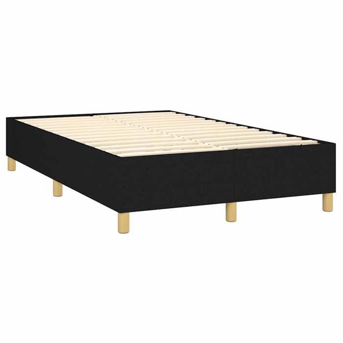 Maison Exclusive - Sommier à lattes de lit avec matelas noir 120x190 cm tissu