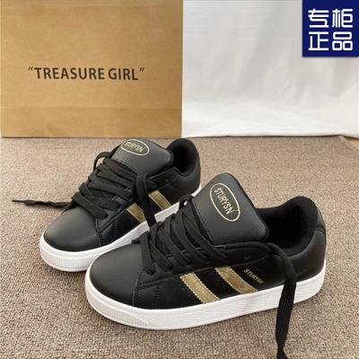 Повседневные туфли-хлебцы женские весенне-осенние новые на платформе спортивные туфли для скейтборда на плоской подошве универсальные нишевые