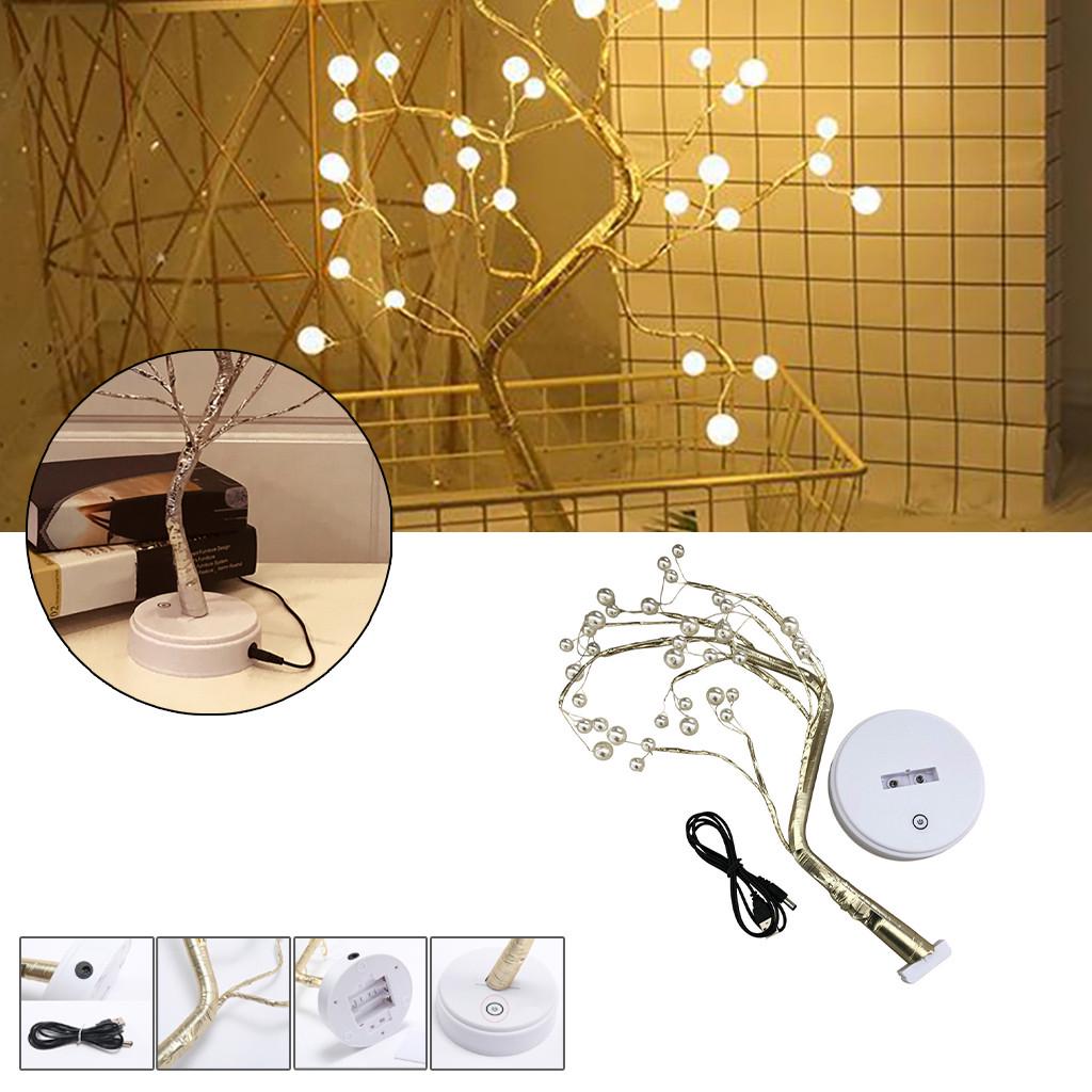 36/108LED Pearl Pearl Медь Сенсорный светильник Дерево Ночной светильник Декор