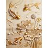 Кристально-жемчужная живопись 5D DIY Рамка Декоративная живопись Золотая рыба Кои Домашний настенный декор Прозрачная жемчужная драгоценный камень Живопись Картина Арт Поделки
