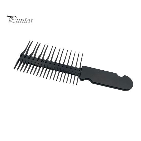 Anti-knotting Wet Hair Comb with Grooved Handle Fine Wide Teeth Anti-static Detangling Comb Men Women Short Long Curly Thin Thick Hair Detangler