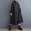 Women's Vintage Oversized Long Sleeve Trench Coat Casual Loose Cotton Outerwear for Autumn Spring