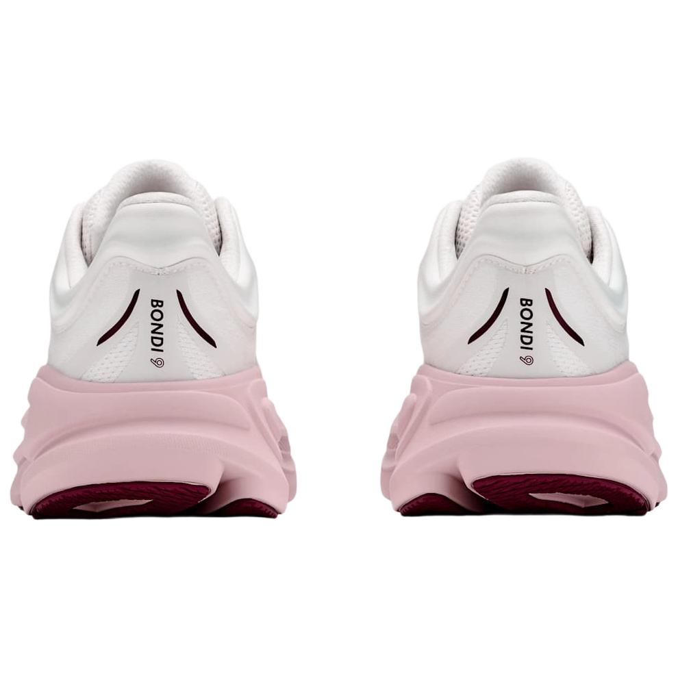 HOKA  Bondi 9 White Pink Opal Women Sneakers White-&-Pink-Opal 1162012-WKP