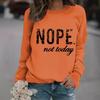 European & American Cross-Border Women's Casual Long-Sleeve Slogan Printed Sweatshirt