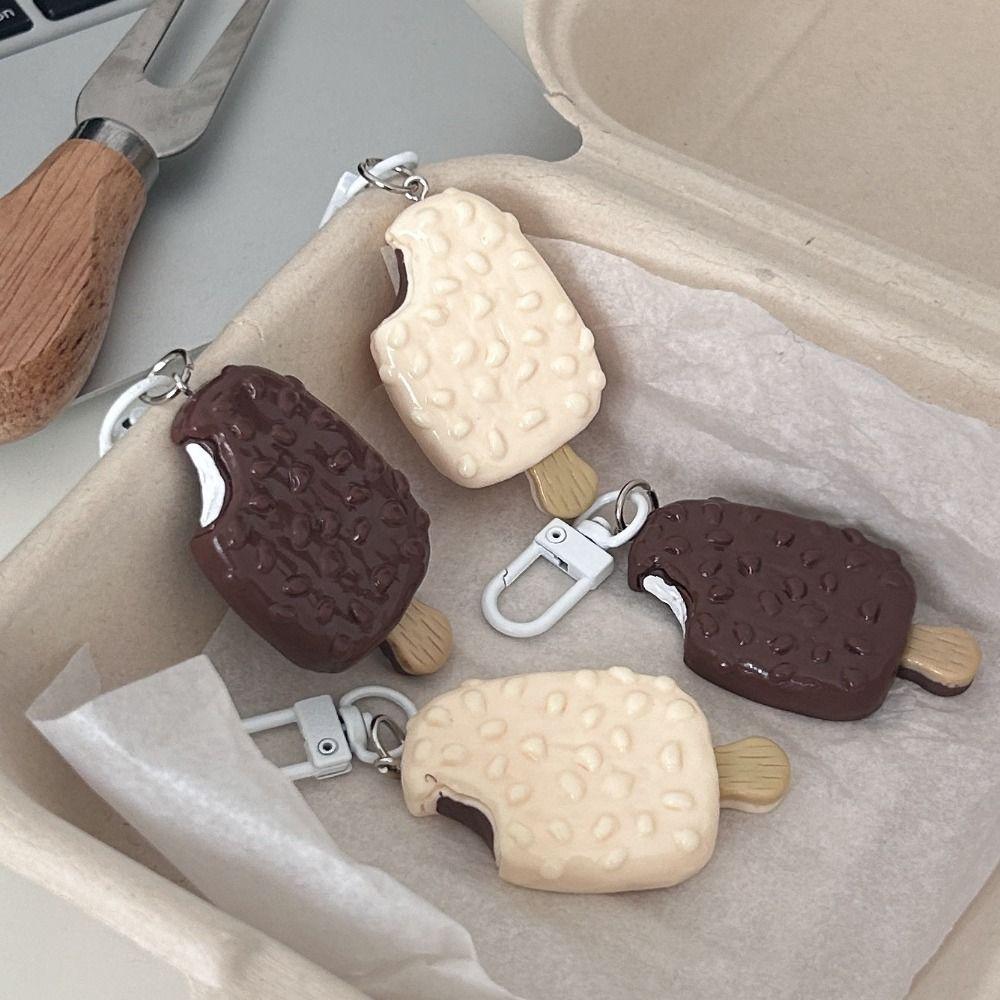 Car Keychains Chocolate Ice Cream Keychain Jewelry Accessories Resin Keychain Gift