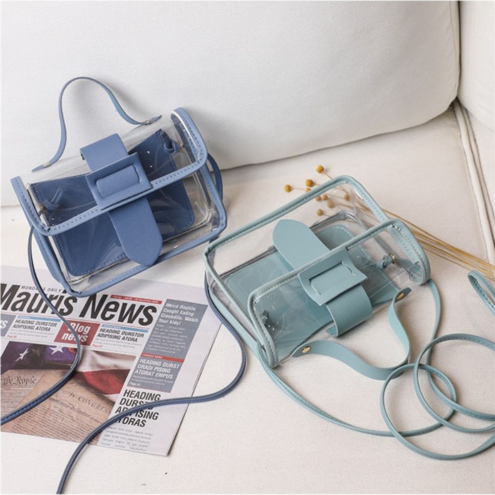 Jelly Bag Transparent Ins Style Women Handbag Crossbody Bag Shoulder Messenger Small Square Bag