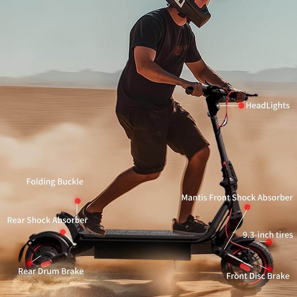 W8-DZ Electric Scooter 750W Motor 48V14Ah Battery, 40km/h Max Speed 9.3” OffRoad Tires, Triple Brake with App Dual Suspension escooters Urban Off-road