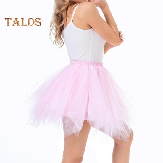 Женская юбка из тюля 50-х годов, юбка-пачка с эластичной талией, короткая балетная юбка-кринолин, карнавальный костюм, нижняя юбка