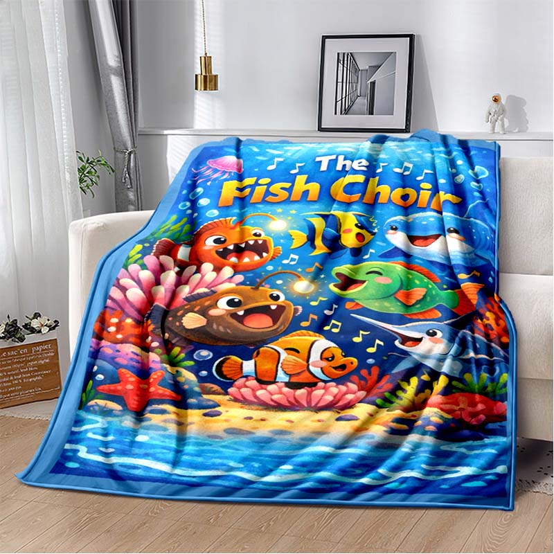 Der Regenbogenfisch Blanket,Soft and Warm,Suitable for All Seasons,A Precious Gift for Sons,Daughters, Family,and Friends.