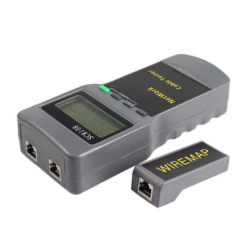 SC8108 Портативный тестер беспроводного сетевого кабеля Тестер и измеритель цифрового сетевого кабеля для телефонной сети с