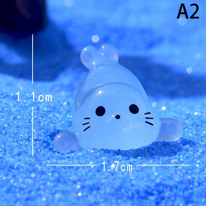 Cute Luminous Bunnies Microlandscape Mini Ornaments Fairy Gardening Miniature Figurines Resin Crafts Home Decoration