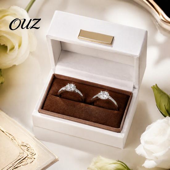 Jewelry Box for Engagement Faux Leather Ring Box, Soft Velvet Lining Flip Top Storage Lined Anniversary Case, Decorative Holder And Wedding