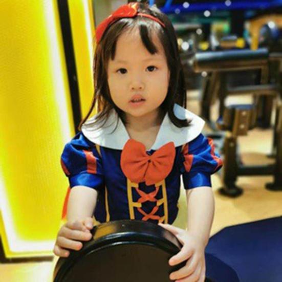 Детское платье для косплея на Хэллоуин в стиле принцессы с короткими рукавами, шнуровкой на бретелях, трапециевидным вырезом, бантом, декором на сцене, костюм для шоу