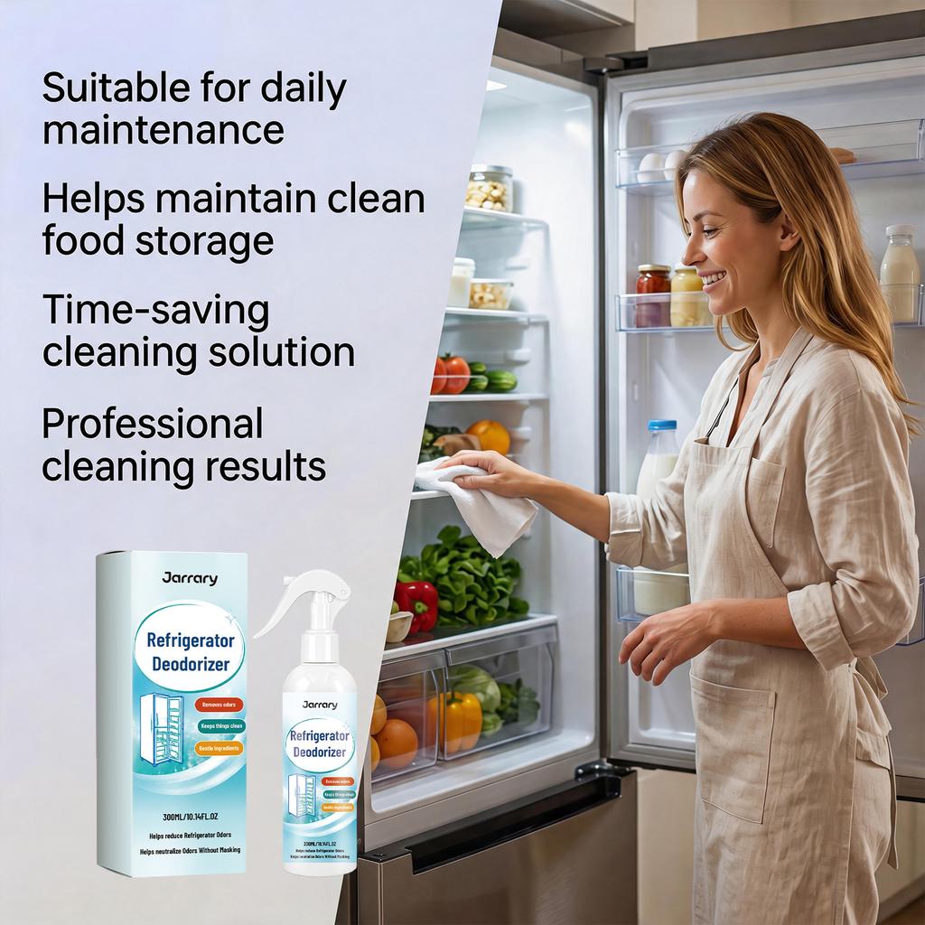 Jarrary Refrigerator Deodorizing Spray Kitchen Stain Remover Fresh Portable Daily Home Use
