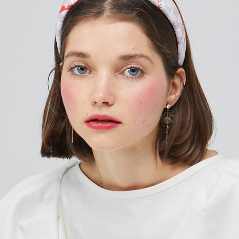 LOVUEE Любовь горько-сладкая Серо-красная клетчатая повязка на голову