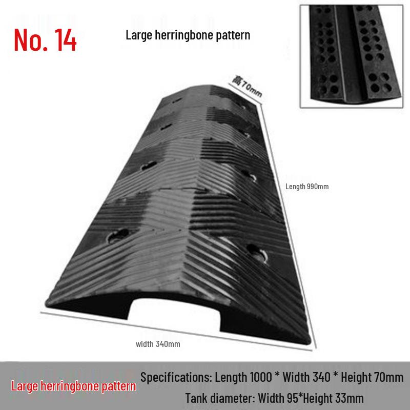 Indoor/Outdoor Cable Protection Rubber Trunking Speed Bump