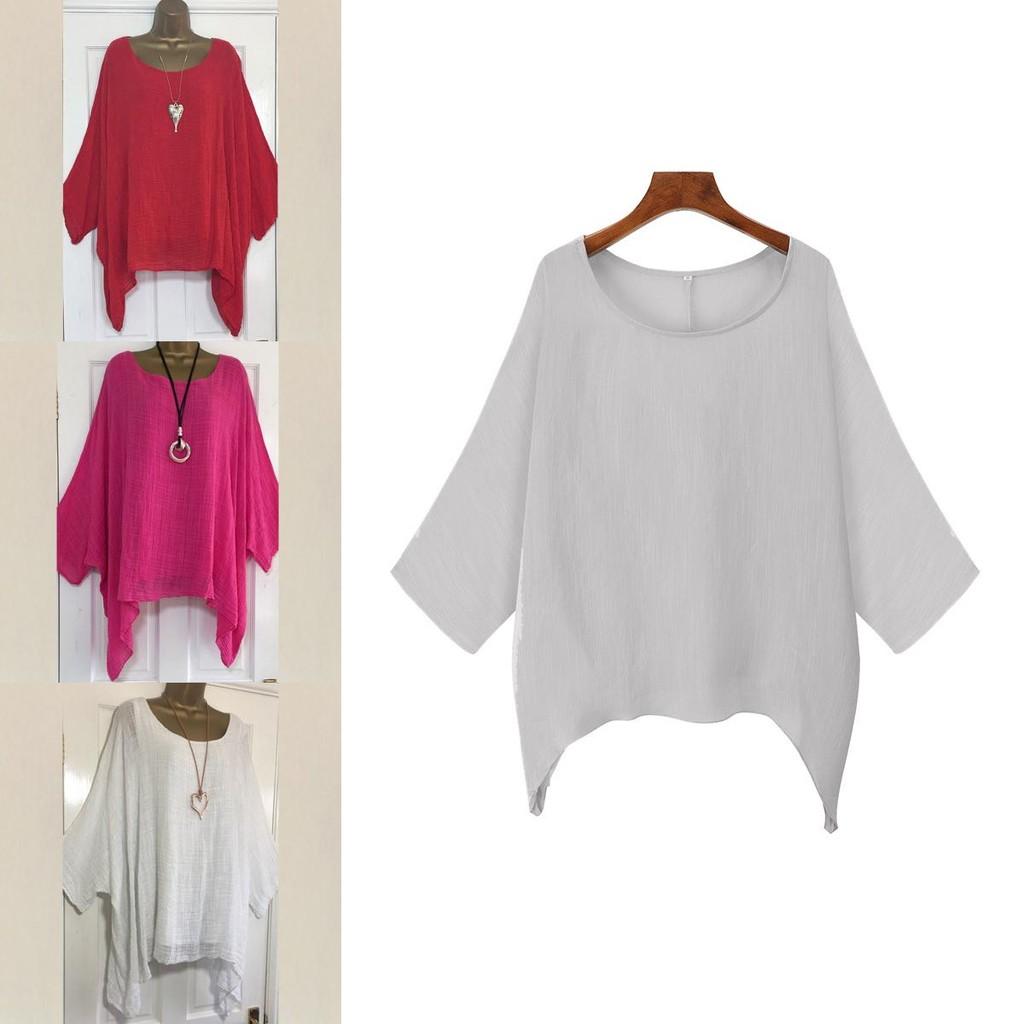 Модная женская футболка-кафтан большого размера с неровным подолом для универсального повседневного образа