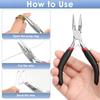 Carbon-Hardened Steel Jewelry Pliers Ferronickel Beadwork Repair DIY Wire Pliers