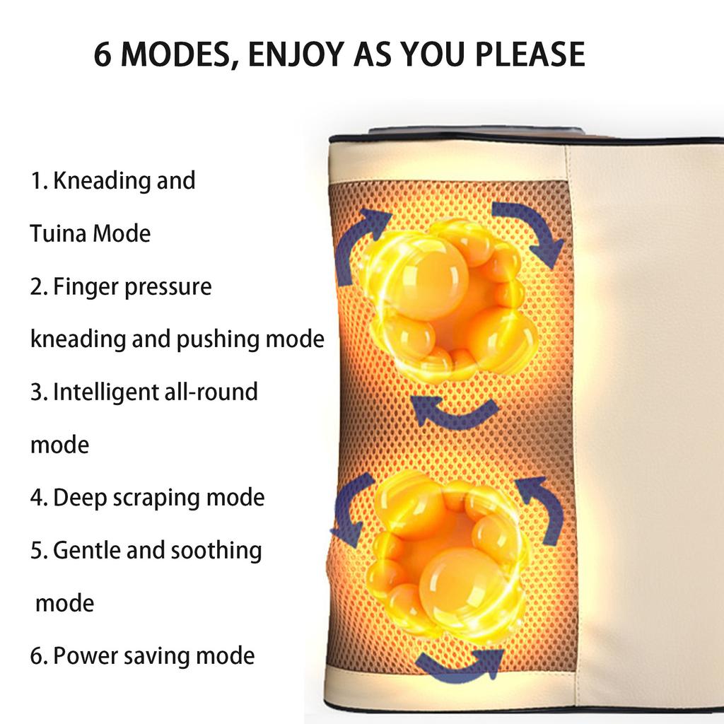 2025 New Electric Massager Pillow With Infrared Heat Deep Tissue Kneading Pain Relief For Neck Back Shoulder Leg Massager