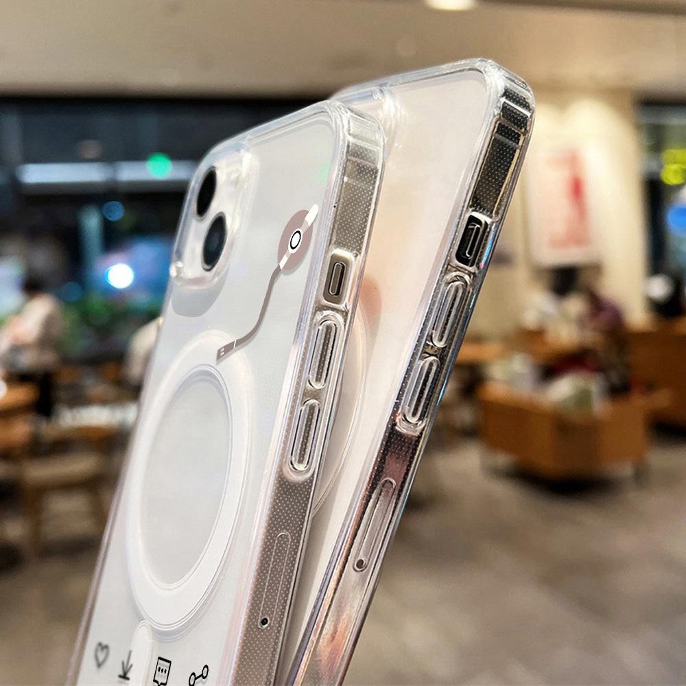 Магнитный чехол для телефона для iPhone 12 14 16 17 Pro 17 16 15 14 13 12 Pro Max 12 13 14 15 16 Высококачественный противоударный чехол Полная защита Милый стиль