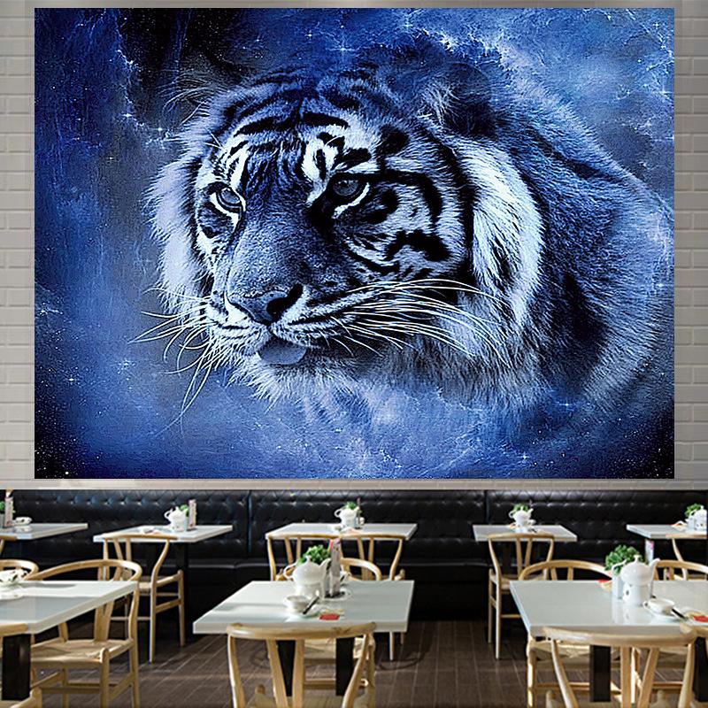 Скандинавский американский лесной тигр, большой гобелен, настенный гобелен с геометрическим рисунком, гобелен в стиле хиппи, домашний декор, эстетическое украшение