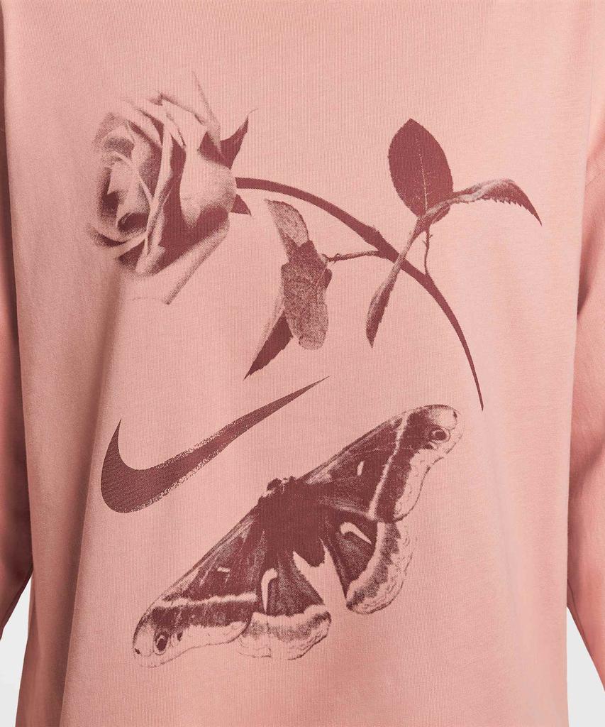 Nike Спортивная футболка оверсайз с длинным рукавом W - Красная Звездная Пыль / Ih7696-618