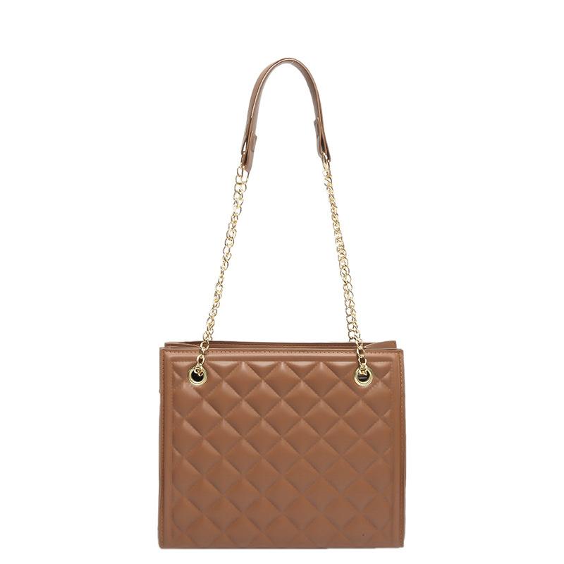 2024 Новая модная сумка через плечо в форме ромба, модная универсальная сумка под мышкой, большая вместимость, цепочка с косым ремешком, женская сумка