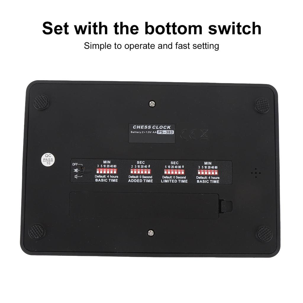 3 in1 Digital Chess Timer Chess Clock with Countdown Time Limit Add Seconds Function for Chinese Chess International Chess Weiqi