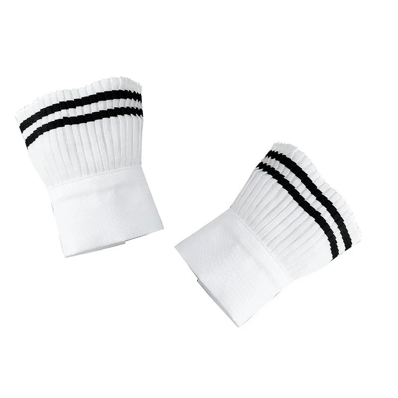 1 Pair Women Fake Flared Sleeves Girls Lace Pleated Detachable Sleeve Fake Cuffs Sweater Decorative Female False Cuffs