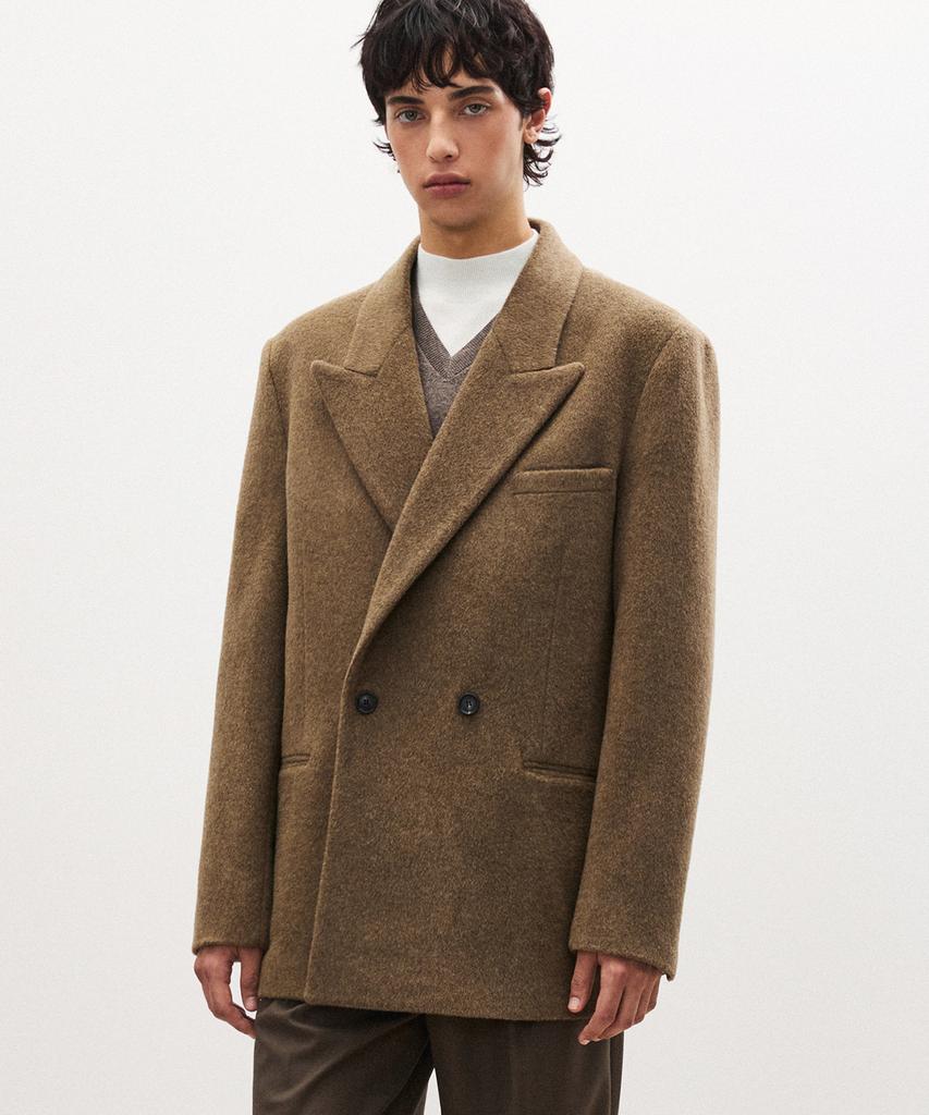 Suare 100% Wool Half Coat Brown