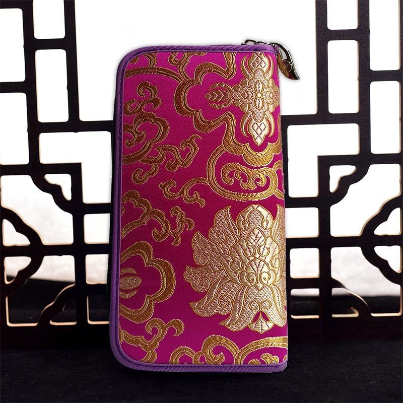 Китайский характерный подарок: Кошелек Yunjin, этническая вышивка ручной работы, подарок на день рождения для матери, праздничный подарок, женский кошелек