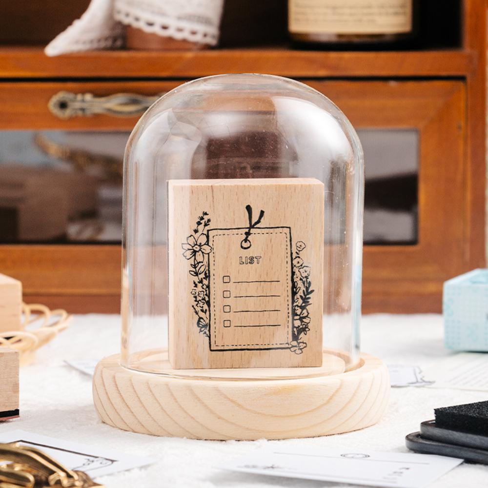 Portable Monthly Calendar Seal Wooden DIY Decorative Printing Stamp Seal Calendar Stamp Seal