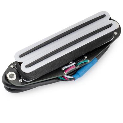 Musiclily Pro Керамический хамбакер для Strat Electric Белый Черные рельсы ST-DPMC Звукосниматель одинарного размера, 9,2 кОм, Гитары, Корпус,