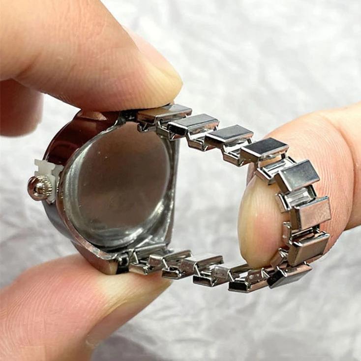 Винтажные эластичные эластичные кварцевые часы в форме сердца в стиле панк для женщин и мужчин