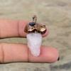 Rose Quartz Rough Pendant Electroformed Copper Pendant African Amethyst Rough Gemstone Pendant Electroformed Copper Jewelry Engagement Gift